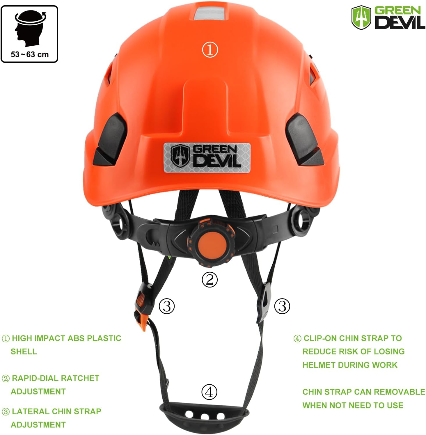 GREEN DEVIL Forestry Chainsaw Safety Helmet with Bluetooth Ear Muffs Arborist Helmet Hard Hat with Built-in Visor Mesh Face Shield 5 in 1 System Logging Garden Work Hardhats for Men Women