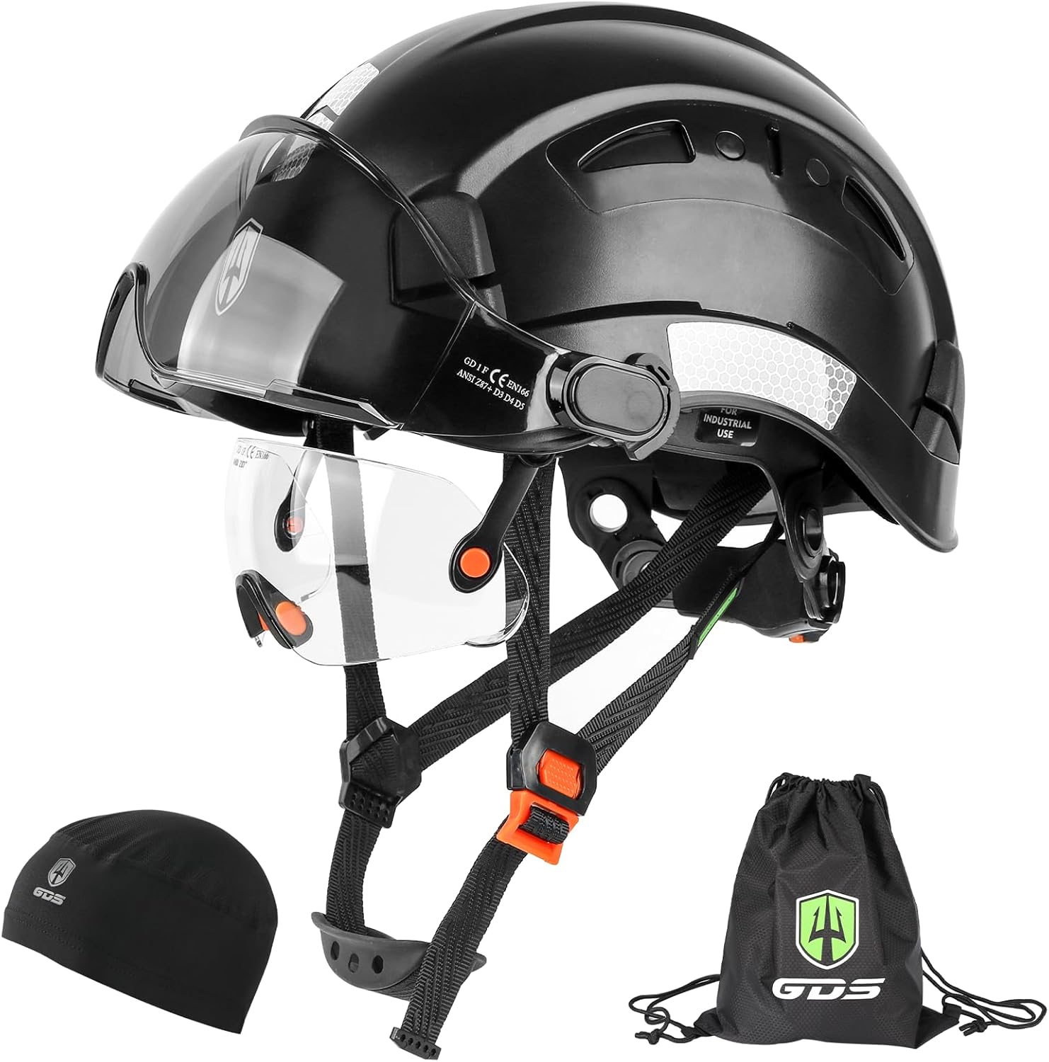 GREEN DEVIL Safety Hard Hat with Tinted & Clear Visor Vented Construction Helmet Cascos de Construccion ABS Work hardhats for Men