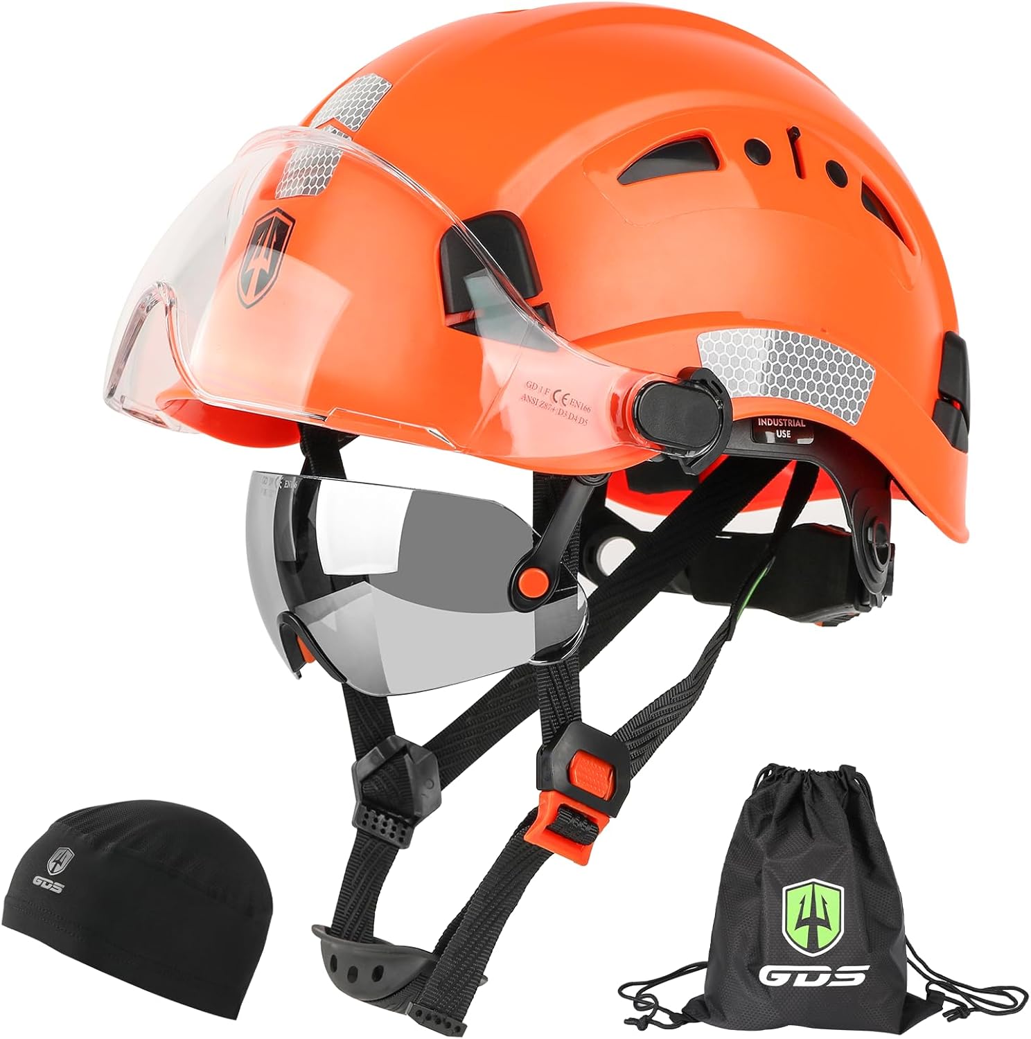GREEN DEVIL Safety Hard Hat with Tinted & Clear Visor Vented Construction Helmet Cascos de Construccion ABS Work hardhats for Men