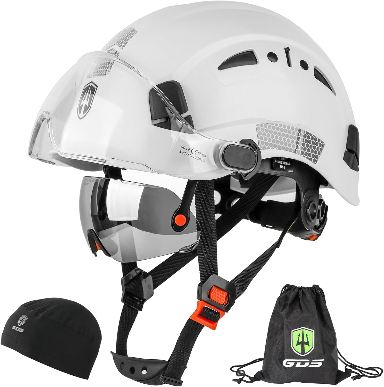 GREEN DEVIL Safety Hard Hat with Tinted & Clear Visor Vented Construction Helmet Cascos de Construccion ABS Work hardhats for Men
