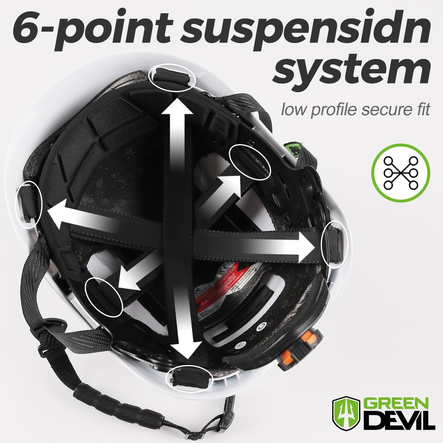 GREEN DEVIL X-Armor Series Hard Hat Vented ABS Work Hardhat for Men Women ANSI Z89.1 Approved Cascos De Construccion Safety Helmet Ideal for Industrial & Construction