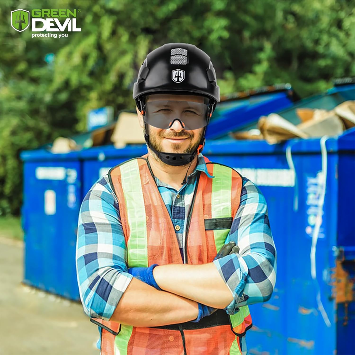GREEN DEVIL Replacment Built-in Clear/Tinted Visor