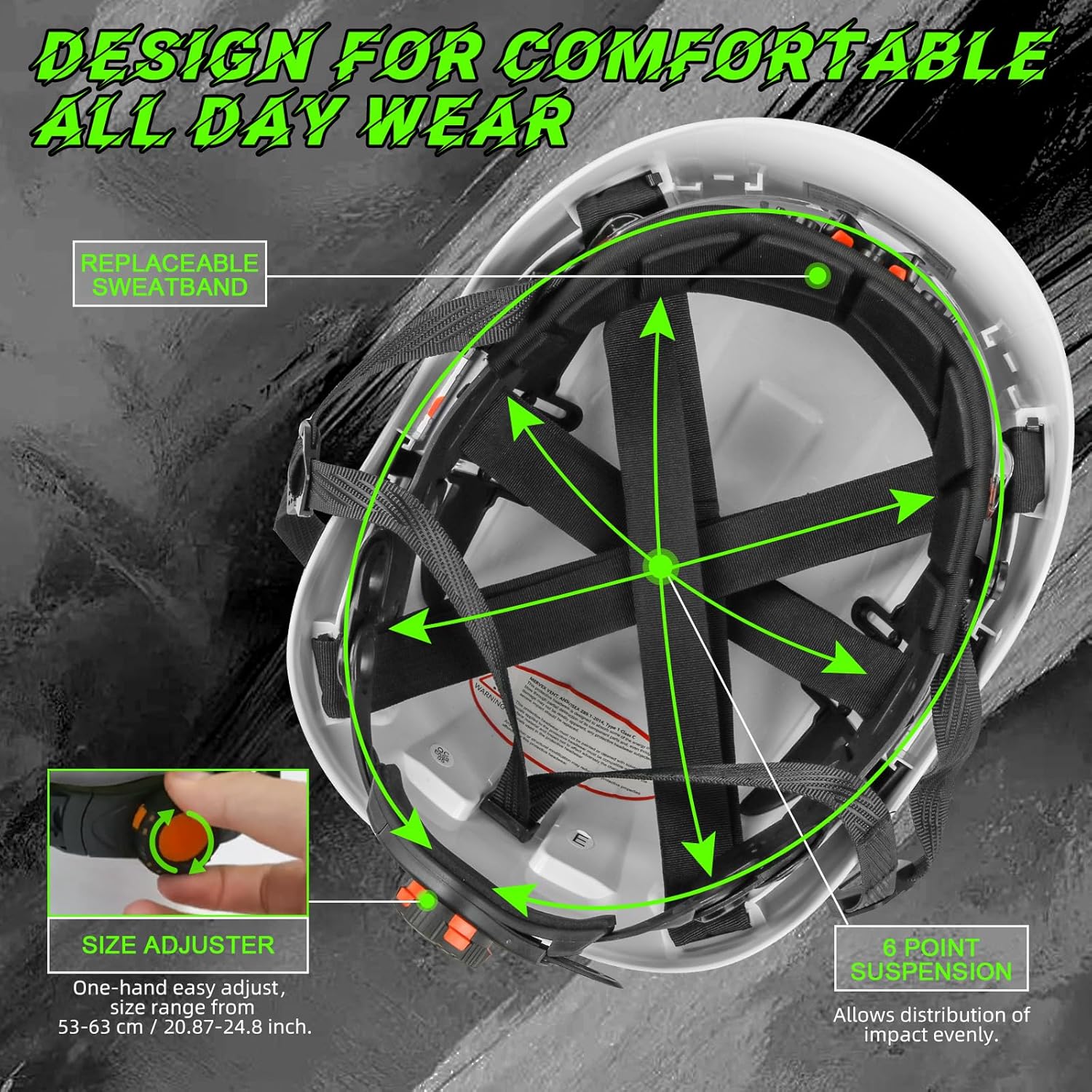 GREEN DEVIL Safety Hard Hat with Tinted & Clear Visor Vented Construction Helmet Cascos de Construccion ABS Work hardhats for Men