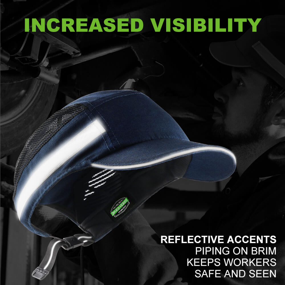 GREEN DEVIL Maverick 5 Series Bump Cap for Safety Short Brim Baseball Cap Style Navy Blue