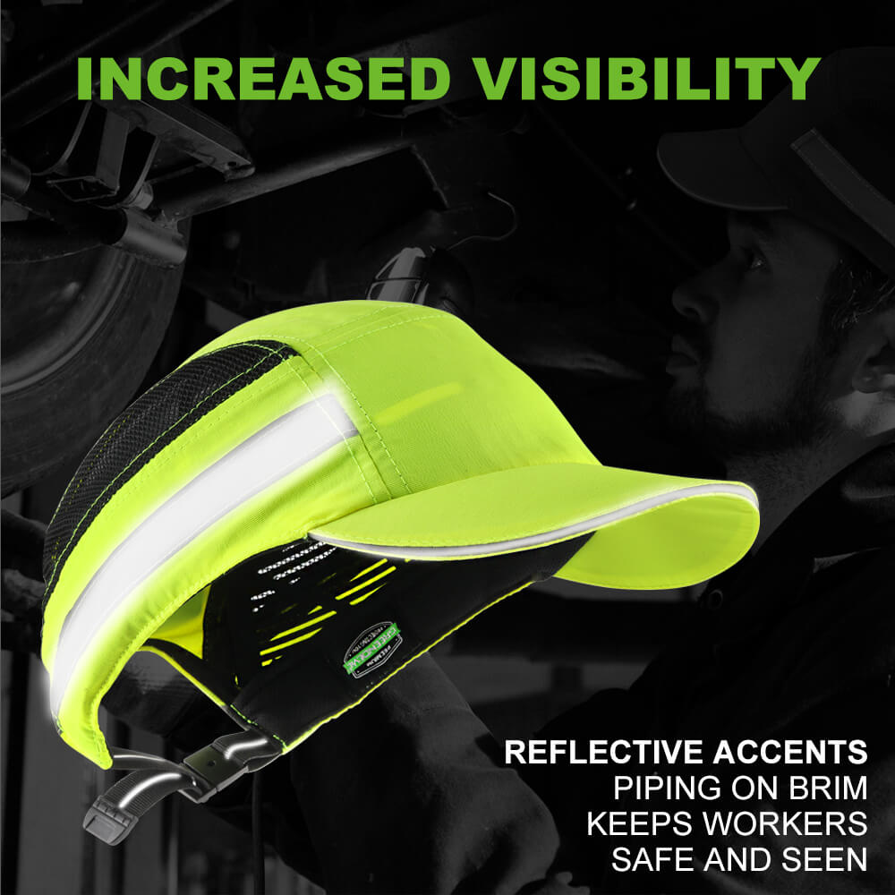 GREEN DEVIL Maverick 5 Series Bump Cap for Safety Short Brim Baseball Cap Style Lime