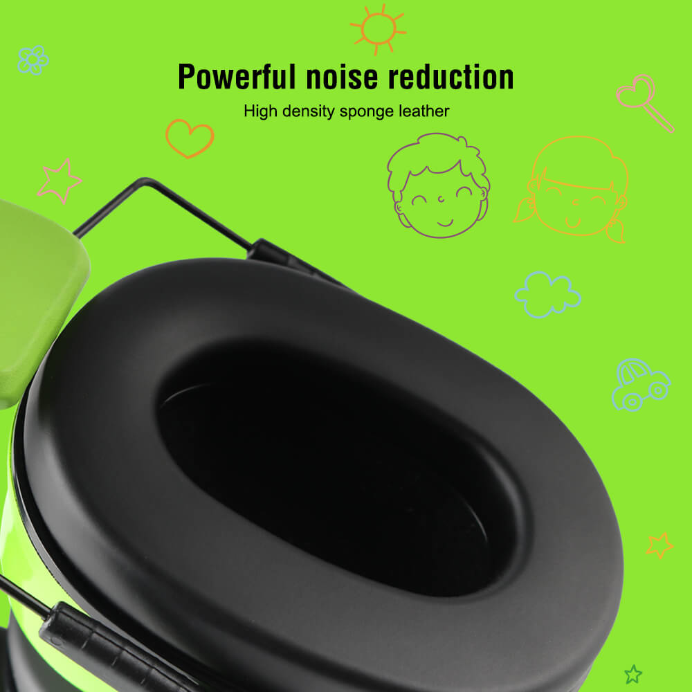 GREEN DEVIL Kids Noise Cancelling Hearing Protection Headphones Design For Age 3-16 SNR 27.4dB Green