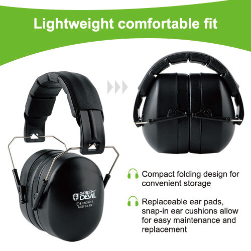 Compact folding earmuffs design for convenient storage