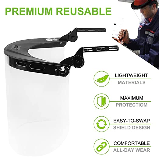 GREEN DEVIL Replacement Polycarbonate Face Shield Protective Full Clear Visor ANSI Z87.1