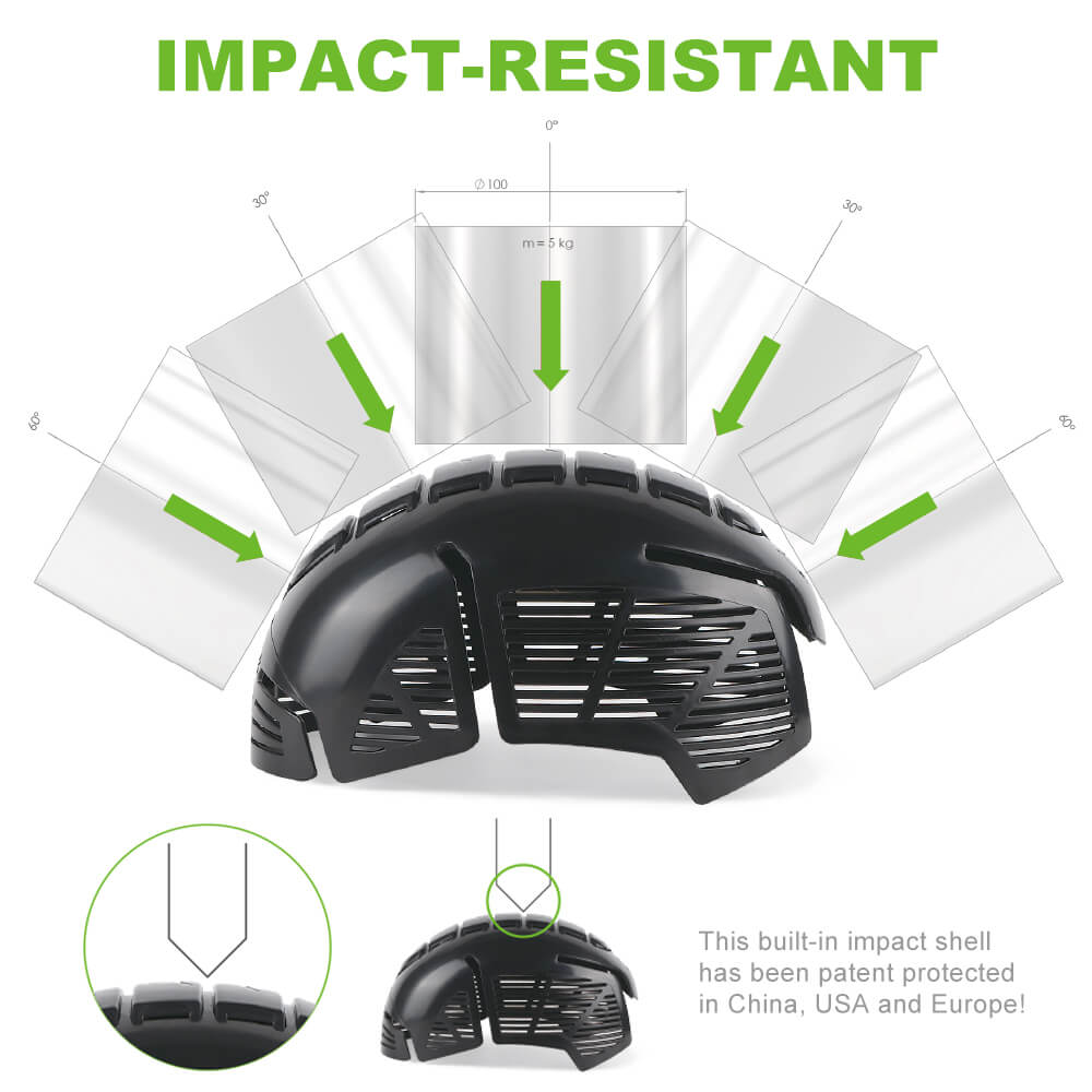 Bump cap impact-resistant ABS inner shell