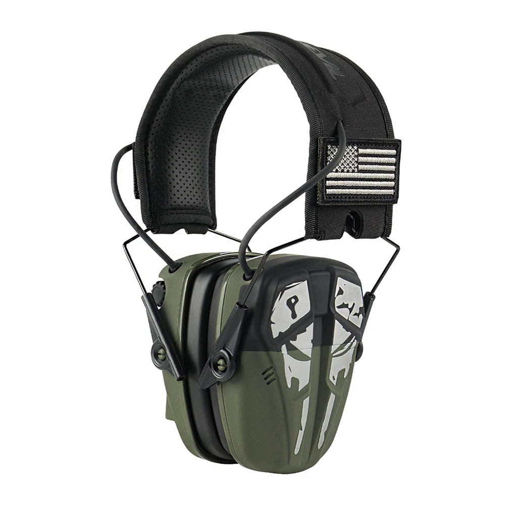 GREEN DEVIL Shooting Ear Protection Electronic Noise Reduction Hearing Protection Earmuffs Headphones For Gun Range Hunting Black
