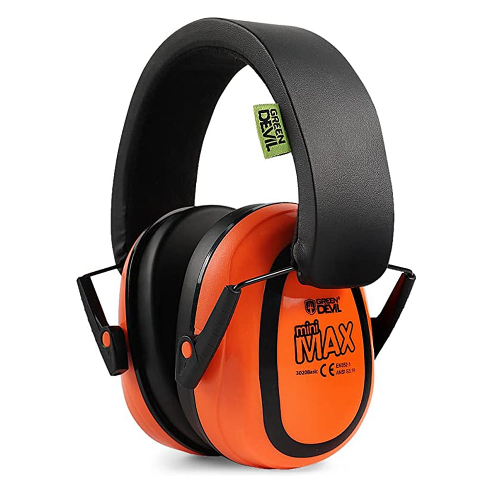 GREEN DEVIL MiniMax Orange Kids Hearing Protection Ear muffs Noise Cancelling For Age 1-16 Headphones