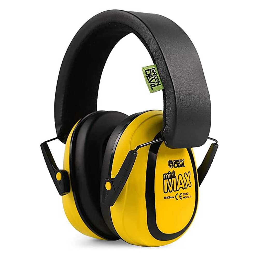 GREEN DEVIL MiniMax Black Kids Hearing Protection Ear muffs Noise Cancelling For Age 1-16 Headphones