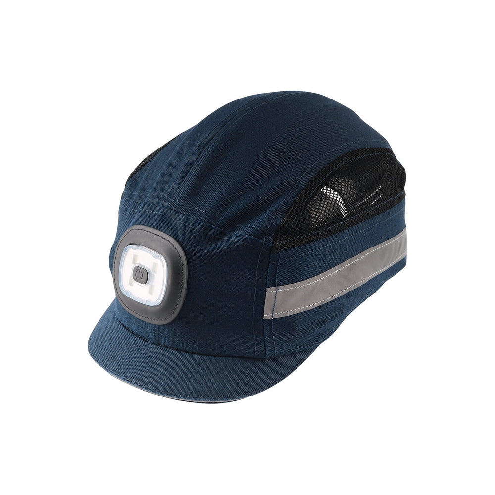 GREEN DEVIL Maverick 3 Series Breathable Lightweight Navy Safety Bump Cap with LED Lighting
