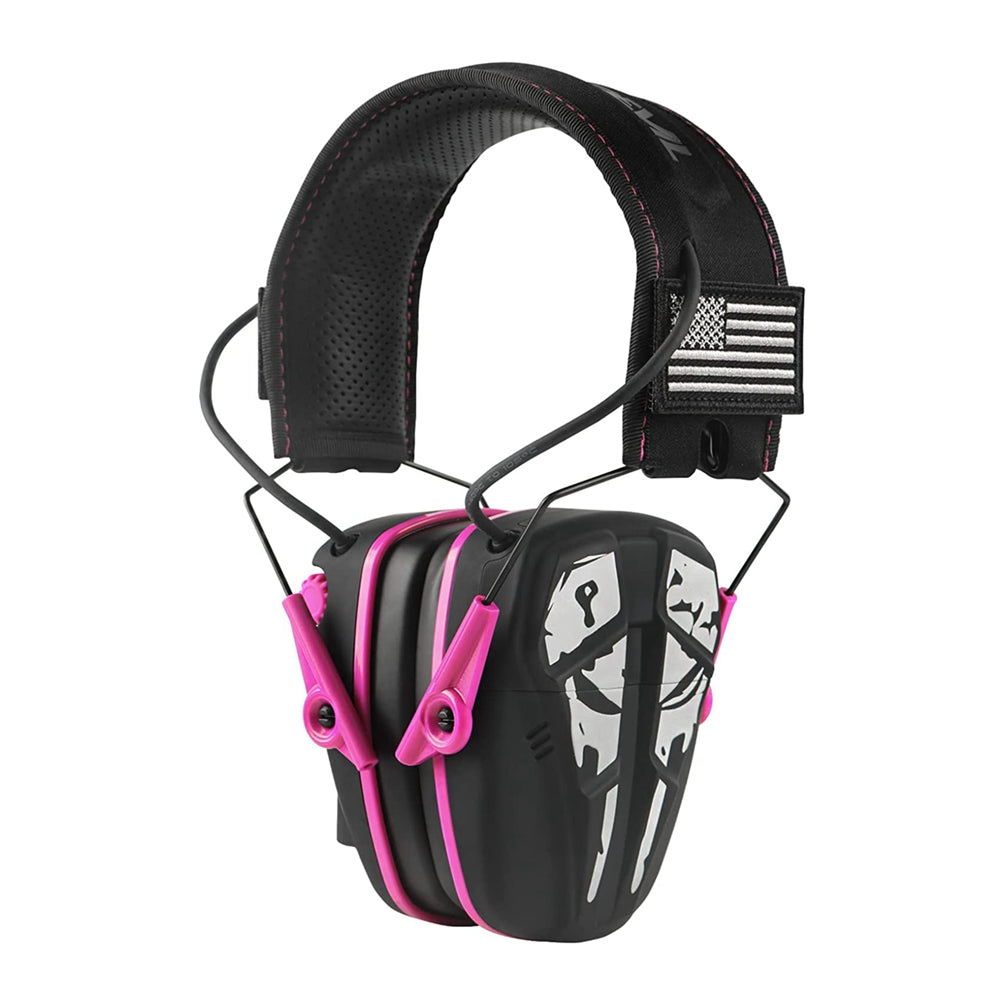 GREEN DEVIL Shooting Ear Protection Electronic Noise Reduction Hearing Protection Earmuffs Headphones For Gun Range Hunting Pink and Black