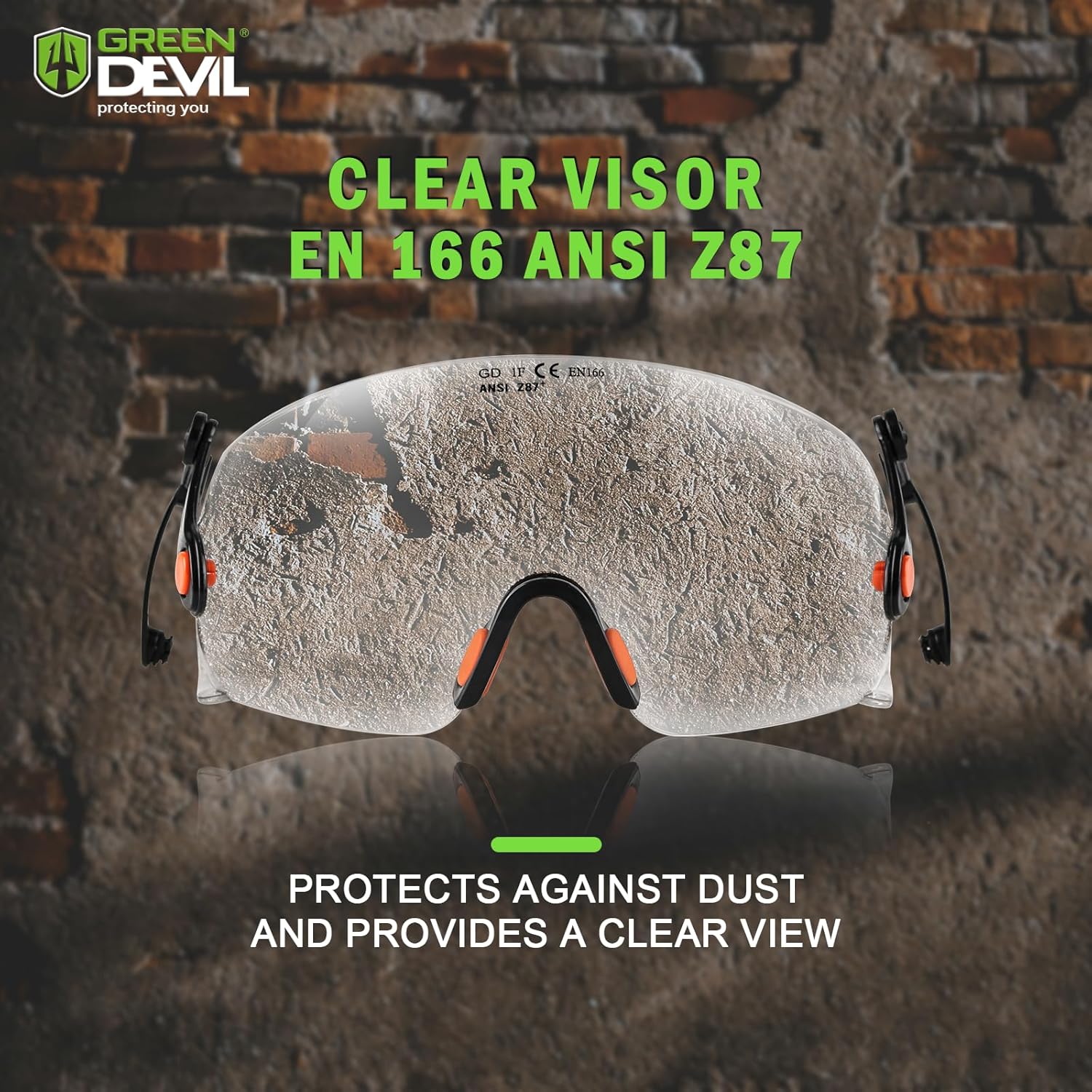GREEN DEVIL Replacment Built-in Clear/Tinted Visor