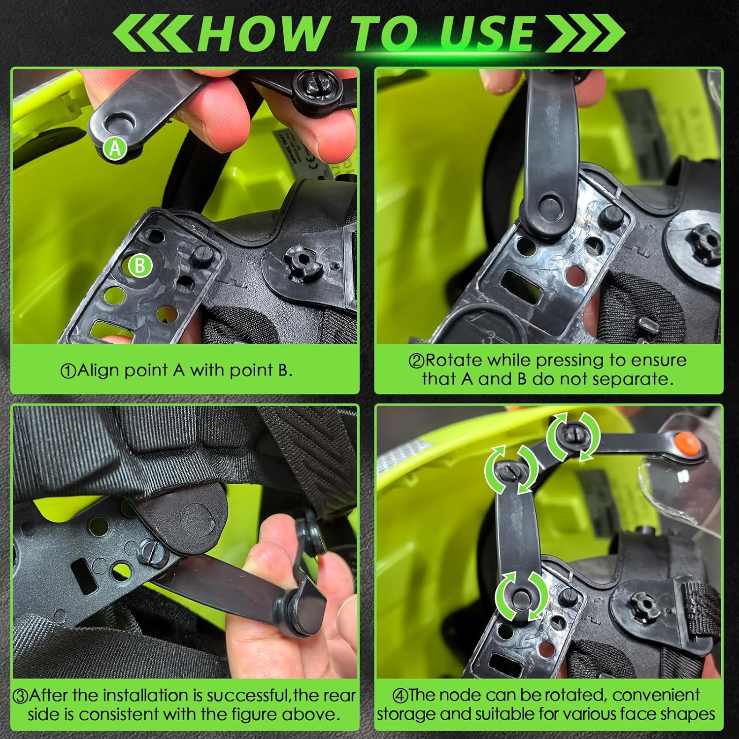 GREEN DEVIL Replacment Built-in Clear/Tinted Visor