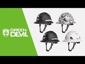 GREEN DEVIL Full Brim White Color Hard Hat Safety Helmet OSHA Approved