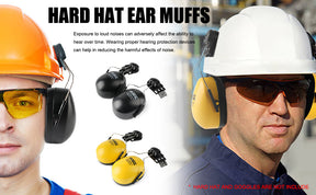 GREEN DEVIL Safety Helmet Mounted Ear Muffs Helmet Attachment Yellow Ear Muff NRR 27dYellow