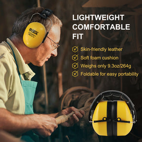 GREEN DEVIL Hearing Protection Noise Canceling Safety Ear Muffs NRR 28dB Safety-Yellow
