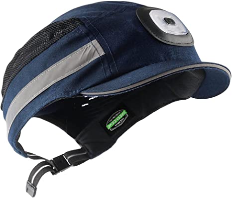 GREEN DEVIL Maverick 3 Series Breathable Lightweight Navy Safety Bump Cap with LED Lighting
