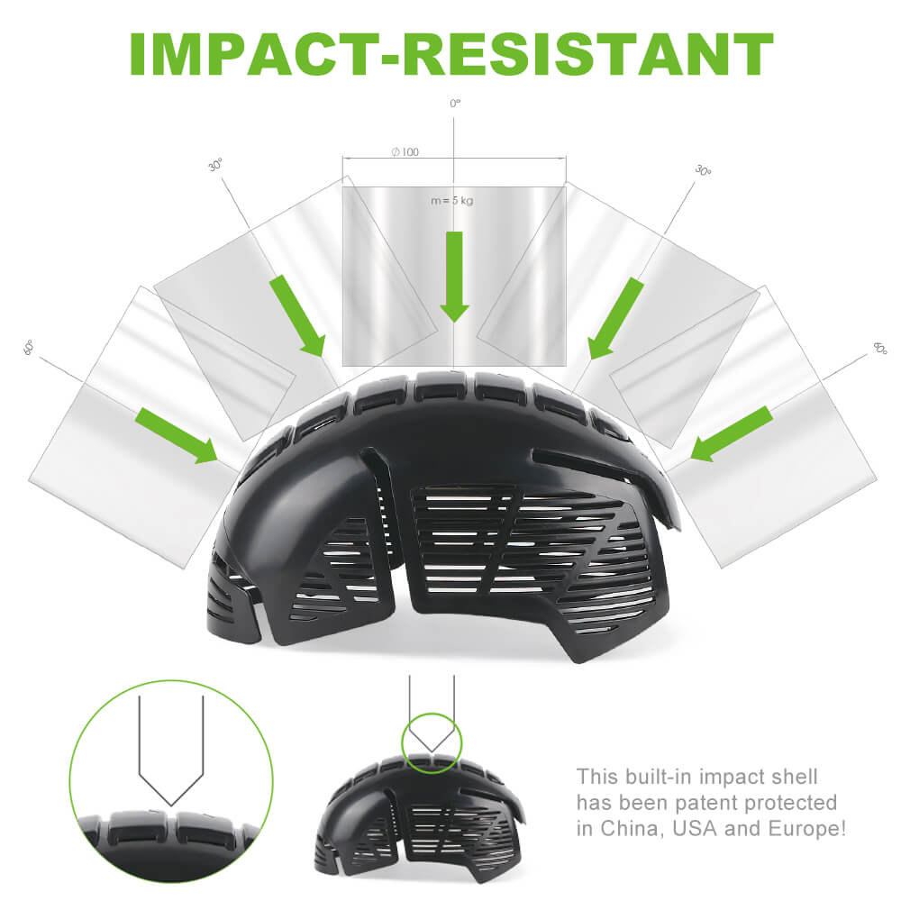 Bump cap impact-resistant ABS inner shell 