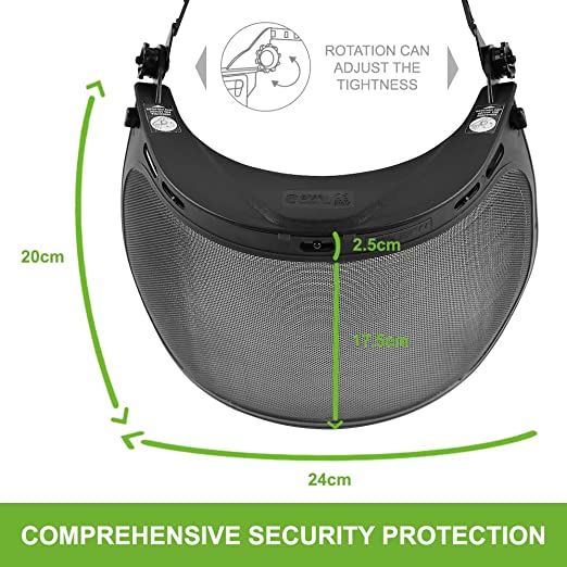 GREEN DEVIL Replacement Metal Mesh Visor Protective Face Shield