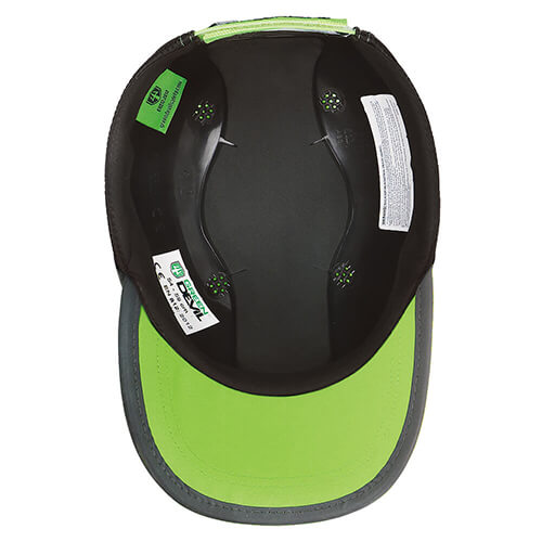 GREEN DEVIL 9292 Series Classic Safety Lime Bump Cap Baseball Hat Style