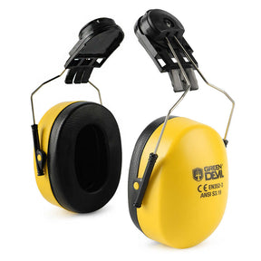 GREEN DEVIL Safety Helmet Mounted Black Ear Muffs Helmet Attachment Ear Muff NRR 27dB