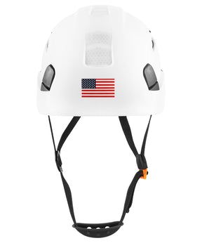 Back view of the GreenDevil safety helmet