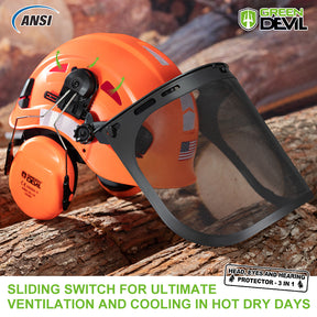 Forestry Helmets Hard Hat For Logging、Gardening、Construction