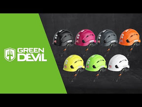 GREEN DEVIL Black Color Safety Helmet Hard Hat ANSI Z89.1 Approved