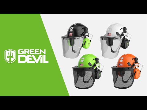 GREEN DEVIL Forestry Safety Helmet Orange Color Chainsaw Helmet with M